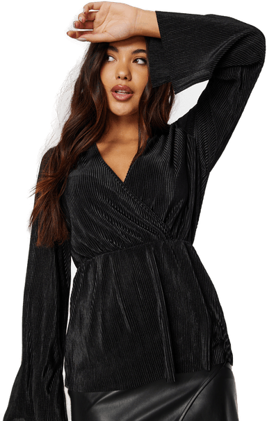 Happy Holly Iza plissé top