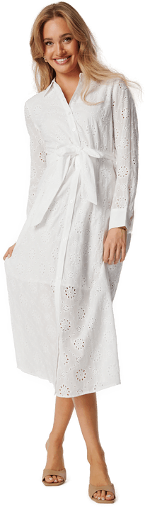 Bubbleroom Belted Broderie Anglaise Dress