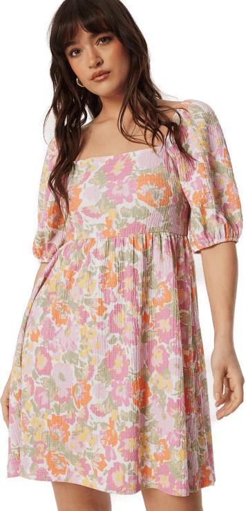 Bubbleroom Puff Sleeve Short Dress