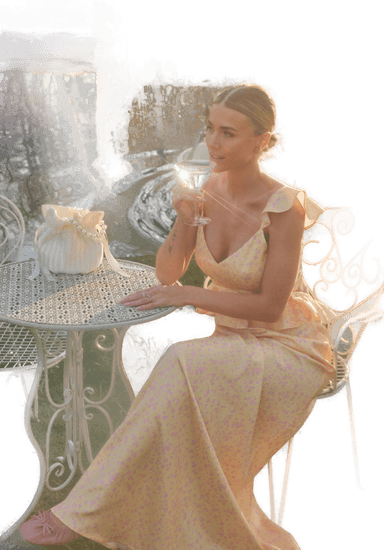 Andrea Norrman X Bubbleroom Tie Back Maxi Dress