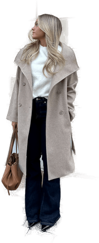 Bubbleroom High Neck Midi Coat