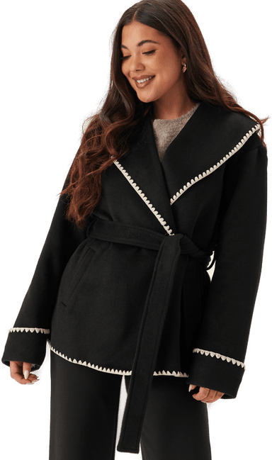 Bubbleroom Shawl Collar Wool Jacket