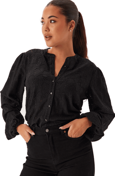 Bubbleroom Long Sleeve Button Blouse