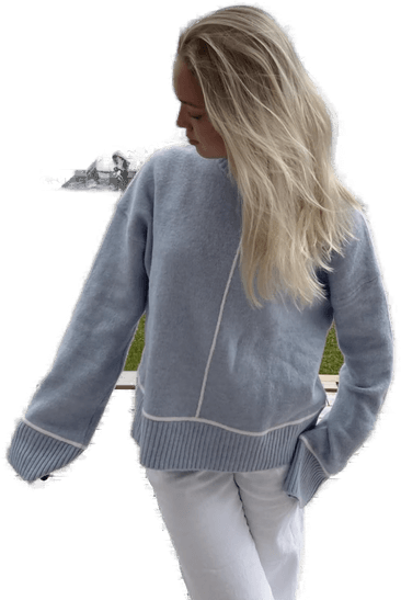 Bubbleroom Contrast Stitch Sweater