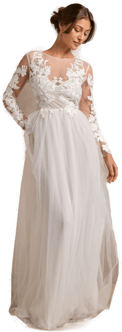 Bubbleroom Occasion Floral Embroidered Gown