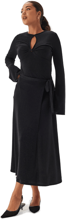 Happy Holly Sparkling Wrap Midi Skirt