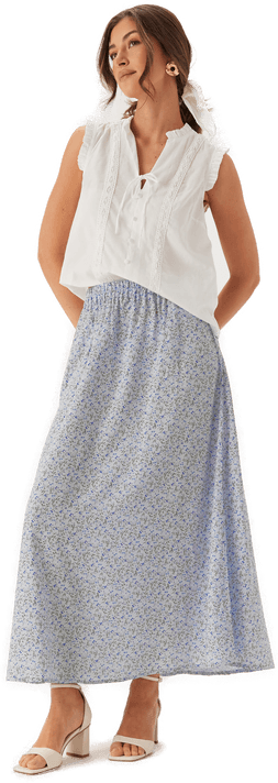 Bubbleroom Maxi Viscose Skirt