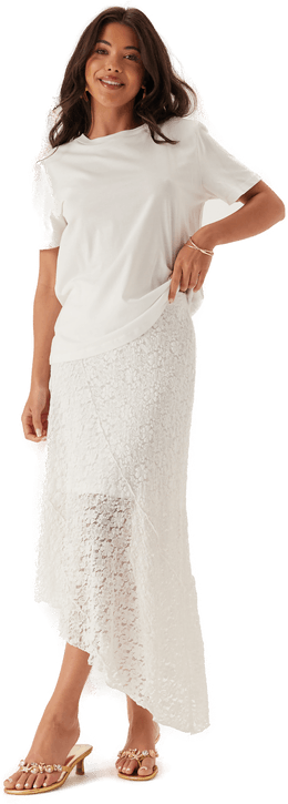 Bubbleroom Asymmetric Lace Skirt