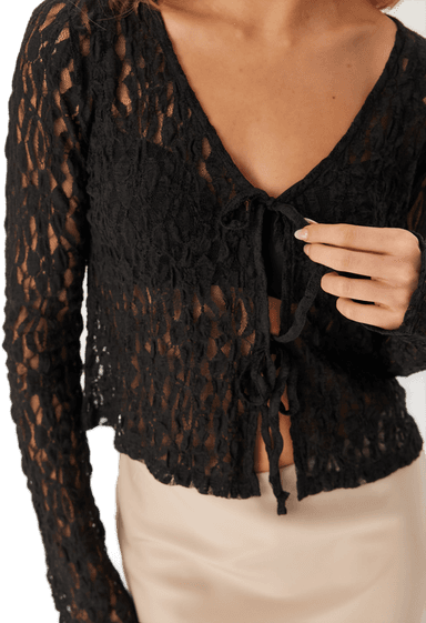 Bubbleroom Reversible Lace Cardigan