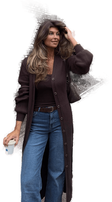 Bubbleroom Rib Knitted Cardigan Dress