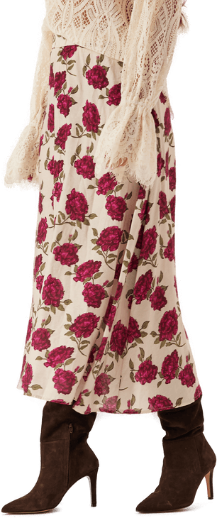 Emelie Olson X Bubbleroom Printed Midi Skirt