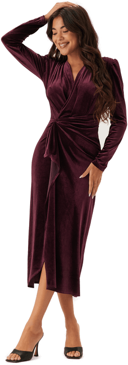 Chiara Forthi Overlap Velvet Dress