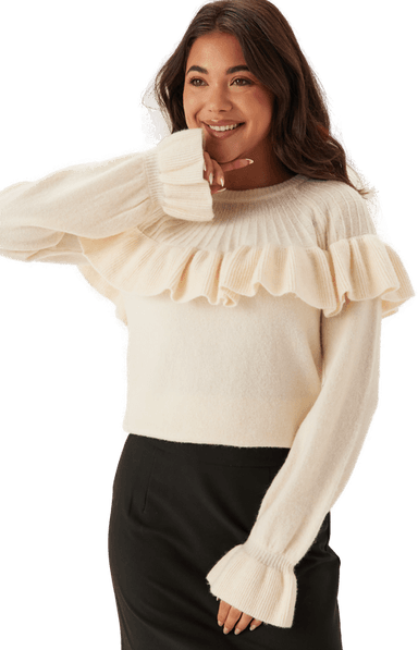 Happy Holly Flounce Sweater
