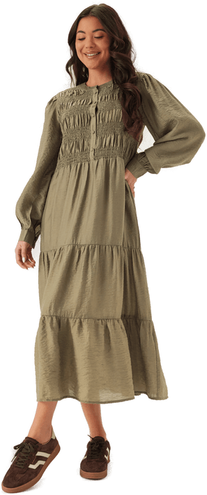 Happy Holly Smock Midi Dress