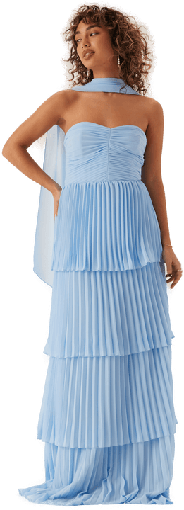 Bubbleroom Occasion Pleated Bandeau Gown