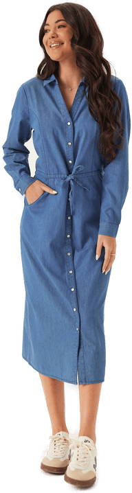 Happy Holly Denim Shirt Dress
