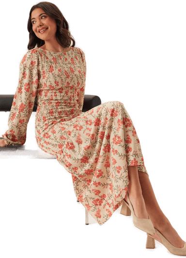 Happy Holly Structure Smock Midi Dress