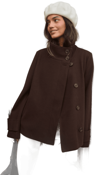 Bubbleroom High Neck Short Coat