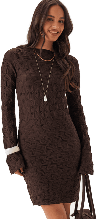 Bubbleroom Structure Long Sleeve Dress