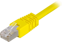 Deltaco FTP Cat6 patchkabel 0.3m, gul