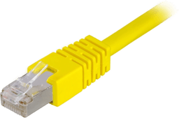 Deltaco F/UTP Cat6 patchkabel 0,7m gul