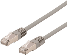 Deltaco U/FTP Cat6A patchkabel 1m grå