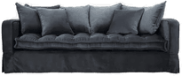 Artwood Greenwich sofa, velvet iron grey