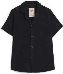 Oas Terry Cuba Skjorte Svart