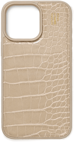 Ideal Of Sweden iPhone 16 Pro Deksel - Warm Beige Croco