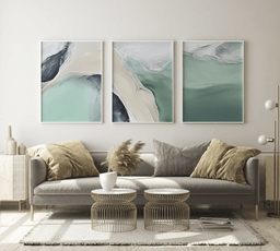 Namly Design Plakater – Strandbølger sett med 3