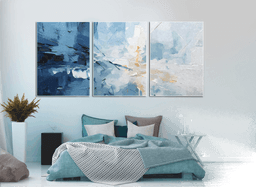 Namly Design Plakater - Blå sprutkunst