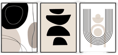 Namly Design Abstrakt Male Linjer Sett med 3