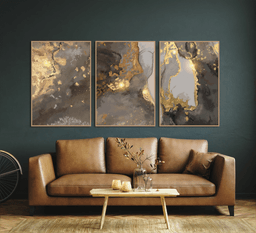 Namly Design Svart gyldent mønster sett med 3