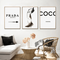 Namly Design Plakater – COCO, PRADA, Kvinnelig kunst