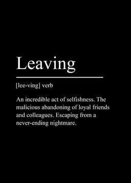 Namly Design Plakat – Leaving