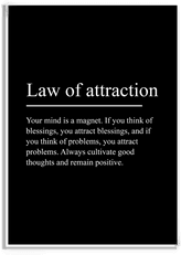 Namly Design Plakat – Law of attraction