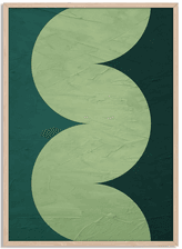 Namly Design Grønne Abstrakte Kurver