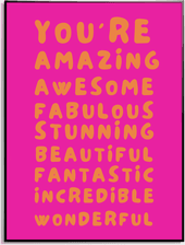 Namly Design Du er fantastisk motiverende plakat