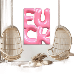 Namly Design Fet Rosa Tekstkunst Plakat