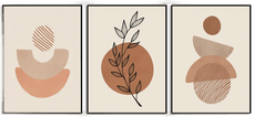 Namly Design Abstrakt Geometrisk Kunstplakat Sett av 3