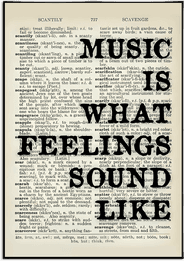 Namly Design Musikk er hva følelser høres ut som plakat