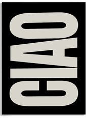 Namly Design Typografi Ciao Plakat