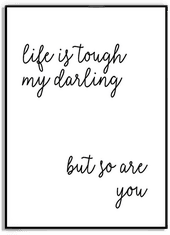 Namly Design Livet er Tøft Sitatsplakat