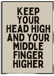 Hold hodet høyt plakat Namly Design