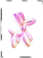 Namly Design Ballong Hund Plakat