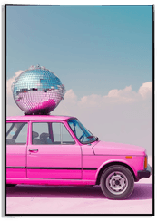 Namly Design Rosa Bil Med Diskokule