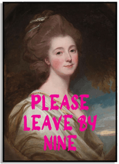 Namly Design Please Leave By Nine Plakat