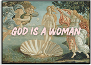 Namly Design Gud er en Kvinne Plakat
