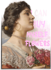 Namly Design Dame med Blomster Plakat