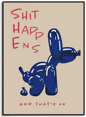 Namly Design Blå Ballonghund Plakat